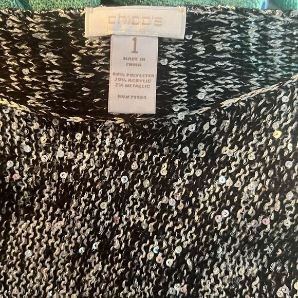 Chico’s Kendra Glitz Pullover Sweater 3/4 Sleeves - Picture 8 of 8